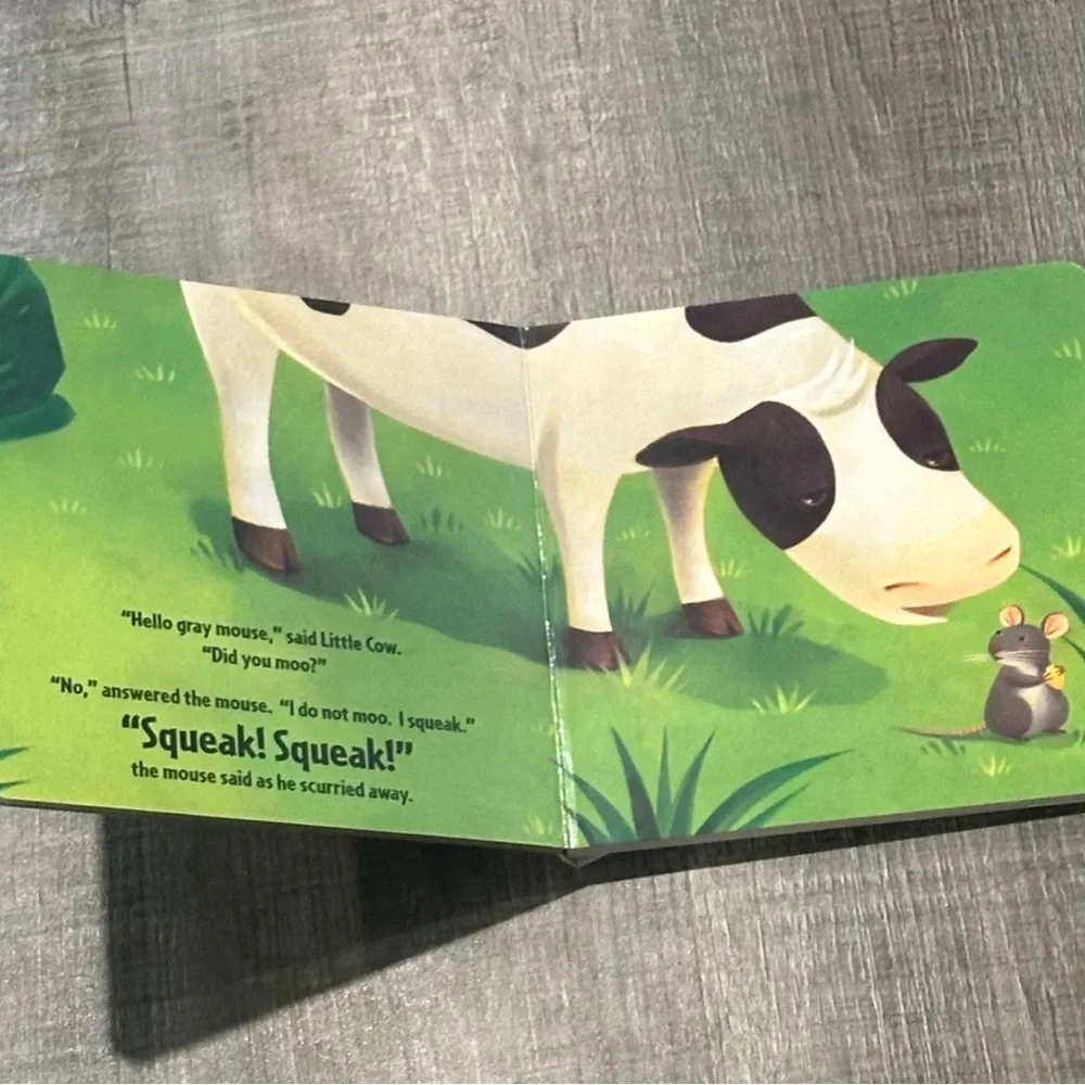 💞 “Who Says Moo?” Children’s Textured Animal Sounds Board Book
